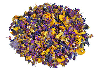 Image showing Pile with dried flowers