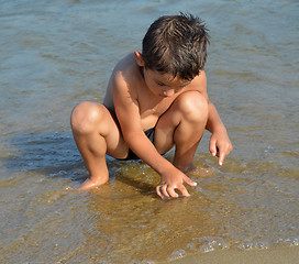 Image showing Boy on the beach