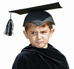 Image showing Kid graduate with graduation cap