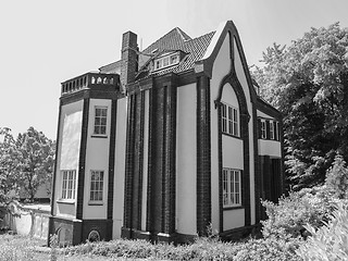 Image showing Black and white Behrens House in Darmstadt