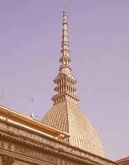 Image showing Retro looking Mole Antonelliana Turin