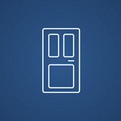 Image showing Front door line icon.