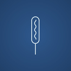 Image showing Corn dog line icon.