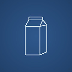 Image showing Packaged dairy product line icon.