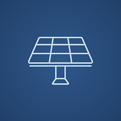 Image showing Solar panel line icon.