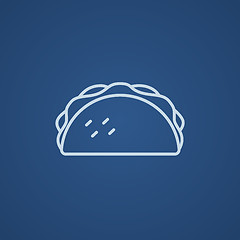 Image showing Taco line icon.