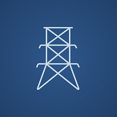 Image showing Electric tower line icon.