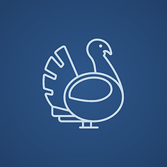 Image showing Turkey line icon.