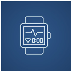 Image showing Smartwatch line icon.