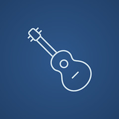 Image showing Guitar line icon.