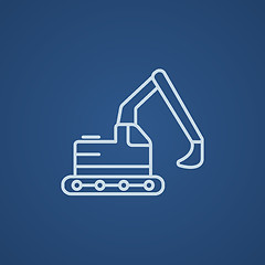 Image showing Excavator line icon.