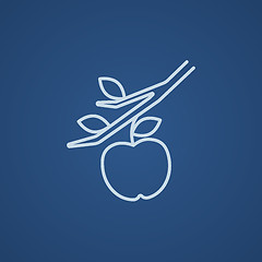 Image showing Apple harvest line icon.