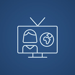 Image showing TV report line icon.