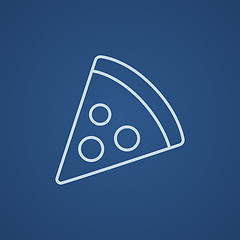 Image showing Pizza slice line icon.