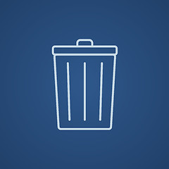 Image showing Trash can line icon.