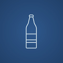 Image showing Glass bottle line icon.