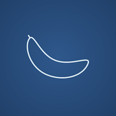 Image showing Banana line icon.