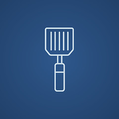 Image showing Kitchen spatula line icon.