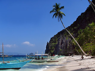 Image showing Tourists on tropical island