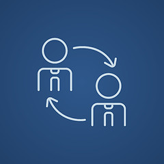 Image showing Staff turnover line icon.