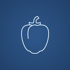 Image showing Bell pepper line icon.