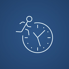 Image showing Time management line icon.