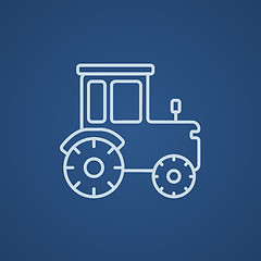 Image showing Tractor line icon.