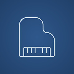 Image showing Piano line icon.