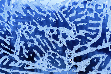 Image showing Blue abstract foam pattern