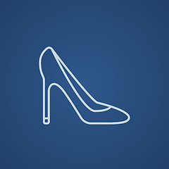 Image showing Heel shoe line icon.