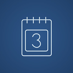 Image showing Calendar line icon.