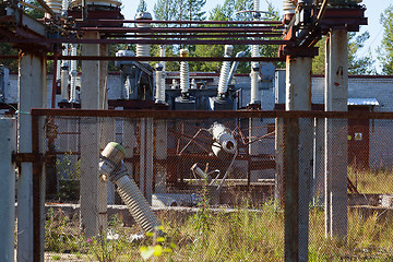 Image showing The destruction at the transformer substation