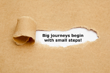 Image showing Big journeys begin with small steps