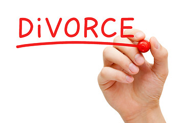 Image showing Divorce Red Marker