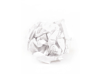 Image showing close-up of crumpled paper ball 
