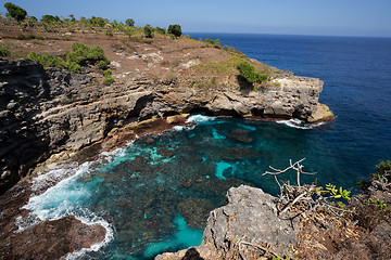 Image showing coastline at Nusa Penida island