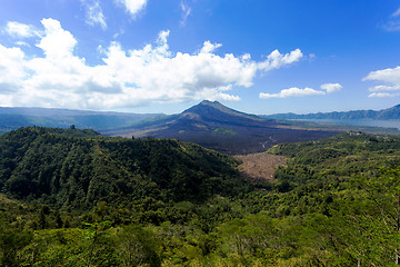 Image showing Batur volcano and Agung mountain, Bali
