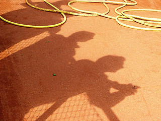 Image showing tennis watchers