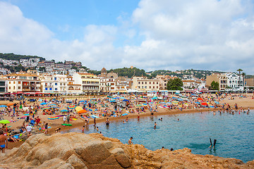 Image showing Gran Platja beach in the Tossa de Mar town