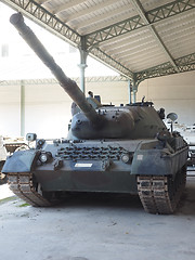 Image showing historic military tank vehicle on display Royal Museum of the Ar