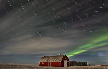 Image showing Northern Lights Canada Barn