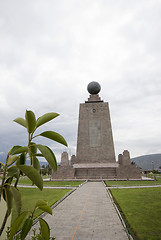 Image showing west equator line mitad del mundo middle of the world quito ecua