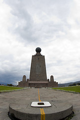 Image showing west equator line mitad del mundo middle of the world quito ecua