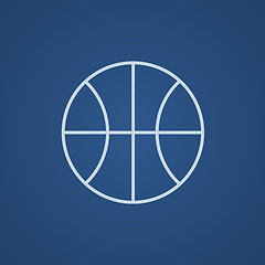 Image showing Basketball ball line icon.