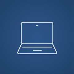 Image showing Laptop line icon.