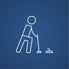 Image showing Curling line icon.