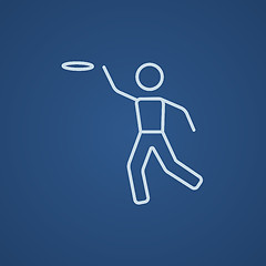 Image showing Frisbee line icon.