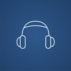 Image showing Headphone line icon.