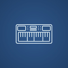 Image showing Synthesizer line icon.