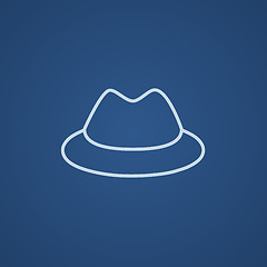 Image showing Classic hat line icon.